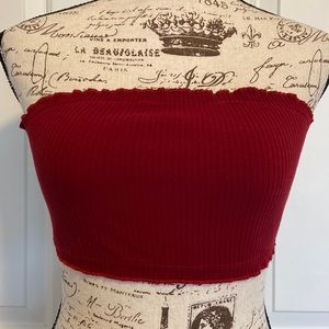 WOMEN’S RIBBED BANDEAU TOP